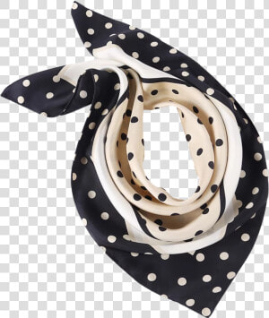 Versatile Lightweight Scarf For Women Spring Black   Polka Dot  HD Png Download