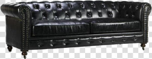 Gordon Black Leather Chesterfield Sofa  HD Png Download