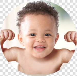 Baby Flexing His Muscles   Breastfeeding Healthy Baby  HD Png Download