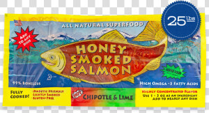 Single Chipotle  amp  Lime Smoked Salmon Fillet 25lbs   Bony fish  HD Png Download