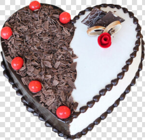 Heart Shaped Black Forest Cake   Png Download   Love Heart Shape Cake  Transparent Png