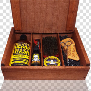 Clip Art Complete Beard In Box   Beard Grooming Kit Wooden Box  HD Png Download