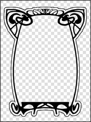 Transparent Art Nouveau Border Png   Art Nouveau Frame Vector  Png Download