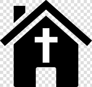 4 Church House Clip Art   House Clipart Black  HD Png Download