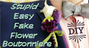 Stupid Easy Diy Fake Flower Boutonniere   Left Of Normal   Anniversary  HD Png Download