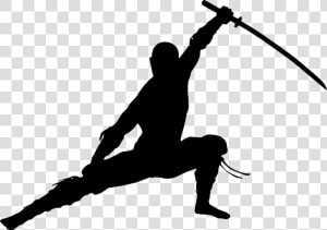 Silhouette Ninja Warrior   Transparent Ninja Silhouette  HD Png Download