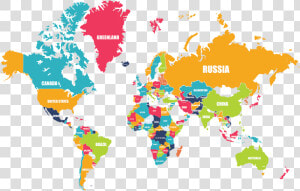 World Map  This The Most Hard Working Country The World   World Map  HD Png Download