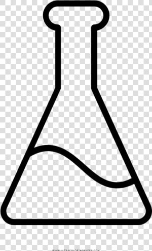 Erlenmeyer Flask Coloring Page   Conical Flask Clip Art  HD Png Download