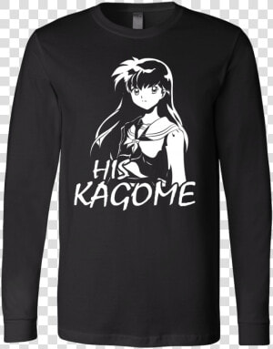 Unisex Long Sleeve T Shirt   Inuyasha Manga Caps Black And White Transparent  HD Png Download