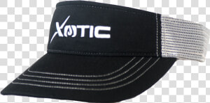 Xotic Visor Black white White Logo   Baseball Cap  HD Png Download