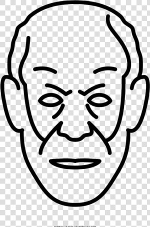 Sigmund Freud Coloring Page   Line Art  HD Png Download