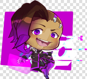 Transparent Sombra Png   Chibi Sombra Overwatch Fanart  Png Download