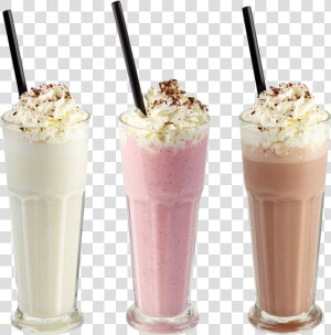 Vanilla Chocolate And Strawberry Milkshakes  HD Png Download