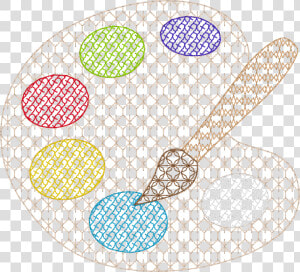 Paint Pallet Motif Quick Stitch Title   Circle  HD Png Download