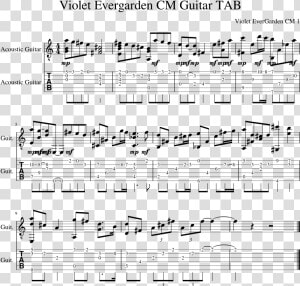 Violet Evergarden Guitar Tab  HD Png Download