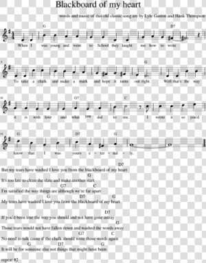 Blackboard Of My Heart Sheet Music  HD Png Download