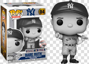 Babe Ruth Black  amp  White Funko Pop Vinyl Figure   Babe Ruth Funko Pop  HD Png Download