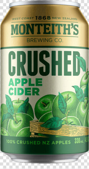 Beverage Can drink plant   Monteith  39 s Crushed Apple Cider Can  HD Png Download