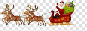  reindeer santaclaus  christmas   Christmas Santa Reindeer Clipart  HD Png Download