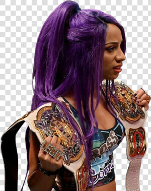  sashabanks  mercedeskv  bossbanks  bankonit  bossandhugconnection   Sasha Banks Hair 2019  HD Png Download