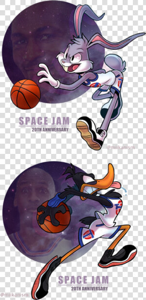 Space Jam Bunny Cartoon Clipart Poster Art Transparent   Space Jam Fan Art  HD Png Download