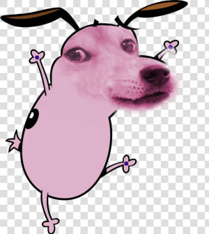 Shiba Inu Eustace Bagge Pink Dog Like Mammal Nose Mammal   Courage The Cowardly Dog Doge  HD Png Download