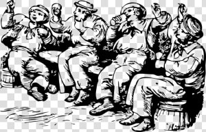 Drunken Sailor Png   People Gathering Artwork  Transparent Png