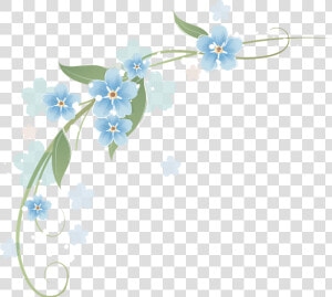 Flores Azules Png   Flores Azules Vintage Png  Transparent Png