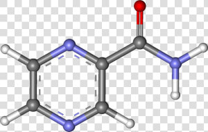 Pyrazinamide Ball And Stick   Phenylalanine Ball And Stick Model  HD Png Download