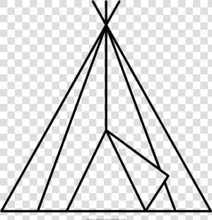 Teepee Coloring Page   Tipi Drawing  HD Png Download