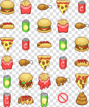 Pixel Food Png Clip Free Download   Fast Food Pixel Art  Transparent Png