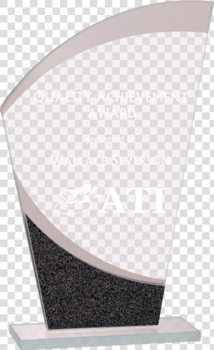 Personalized Wave Glass Tower Award   Headstone  HD Png Download