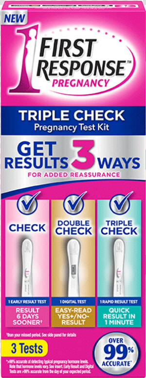 First Response Triple Check Pregnancy Test Kit  HD Png Download