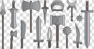 Melee Weapon Set Vector Graphics  HD Png Download