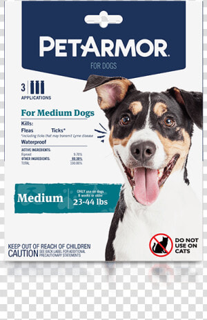 Petarmor Flea And Tick Treatment For Medium Dogs   Veterinary Medicine Labels For Cat Tick  HD Png Download