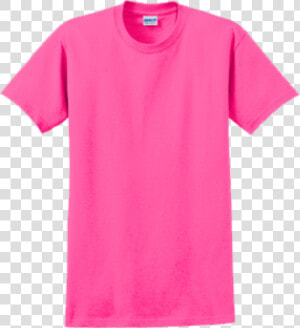 Safety Pink Short Sleeve T Shirt Front  HD Png Download