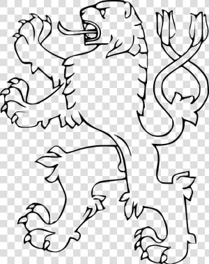 Czech Lion With Two Tails   Czech Lion  HD Png Download