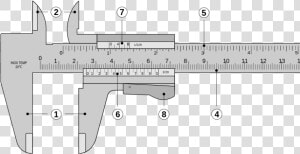 28 Collection Of Vernier Caliper Easy Drawing   Vernier Caliper Easy Drawing  HD Png Download