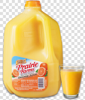 Orange Juice   Prairie Farms Orange Juice  HD Png Download