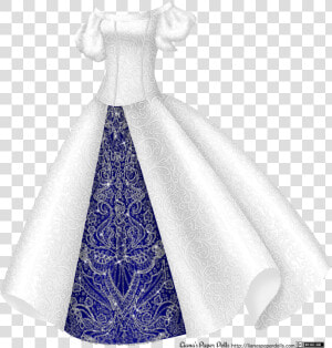 A Silvery White Gown With A Delicate  Small Scroll   White Princess Dress Png  Transparent Png