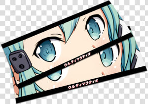 Sinon Eyes Slap   Cartoon  HD Png Download