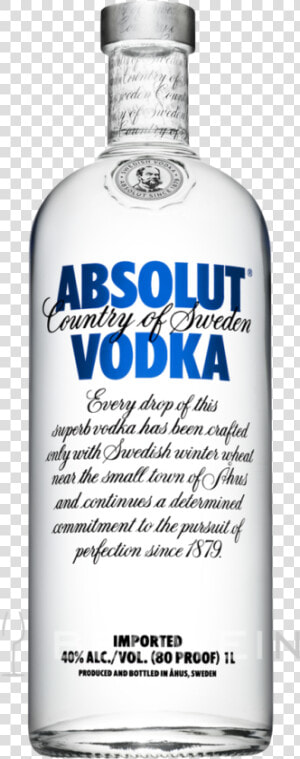 Absolut Vodka 1 0 L   Absolut Vodka Singapore Price  HD Png Download