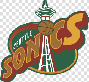 Seattle Vector Cartoon   Supersonics Logo Png  Transparent Png