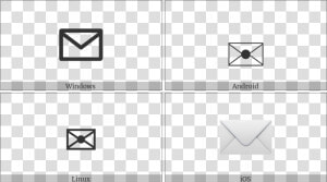 Envelope On Various Operating Systems   Ascii Envelope  HD Png Download