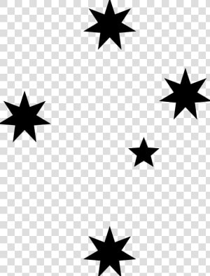 Stars Black Silhouette Free Picture   Southern Cross Svg  HD Png Download