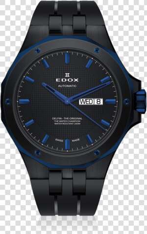 Edox Delfin Day Date Automatic  HD Png Download