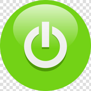 Brand trademark symbol   Green Power Button Icon  HD Png Download