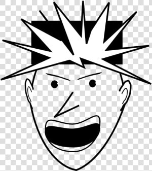 Angry Punk Svg Clip Arts   Angry Clip Art Black And White  HD Png Download