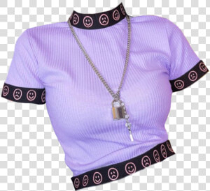  shirt  purple  black  cute  fashion  clothespng  clothes   Sweater  Transparent Png