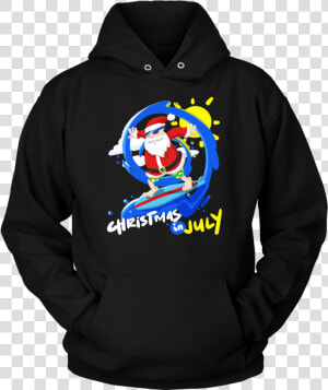 Christmas In July Funny Surfing Santa Hoodie   Wubba Lubba Dub Dub Hoodie  HD Png Download